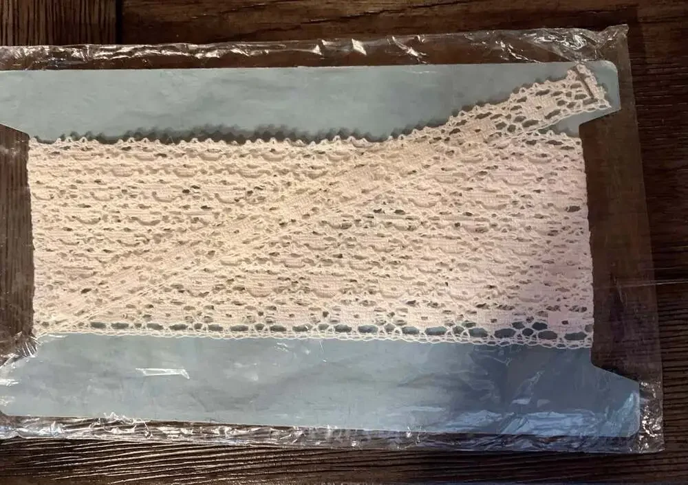 Vintage Crocheted Granny Core Lace Trim white 5 Yrds
